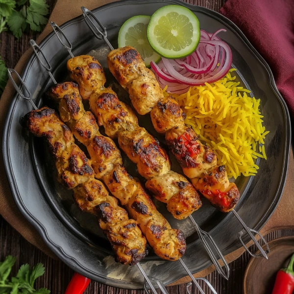 Read more about the article Entdeckung von Djudje, einem Persischen Hähnchen-Kebab mit Safran-Glanz